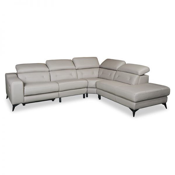 Boston L-Shape recliner sofa in leather